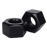 2HN82XB 2"-8 A194-2H Heavy Hex Nut, Coarse, Med. Carbon, Teflon (Xylan) Black